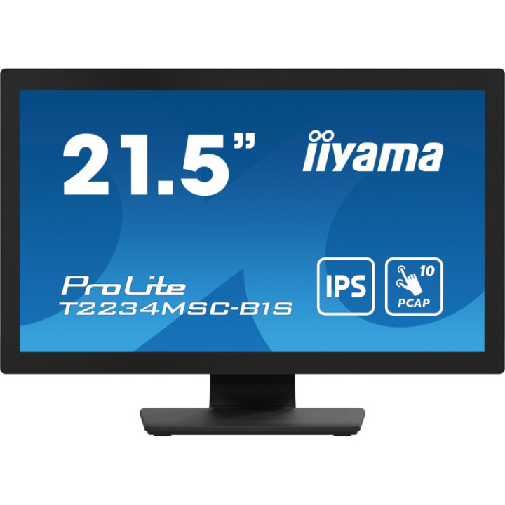 Iiyama 21,5" PCAP 10P Touch BLACK T2234MSC-B1S