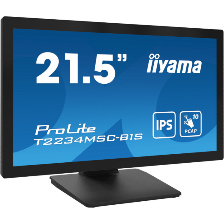 Iiyama 21,5" PCAP 10P Touch BLACK T2234MSC-B1S