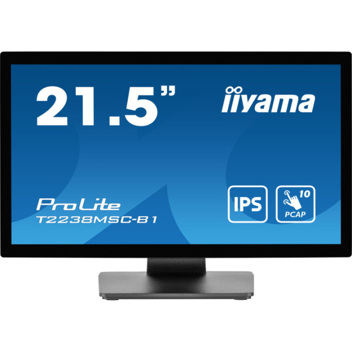 Iiyama 21,5" PCAP 10P Touch BLACK T2238MSC-B1