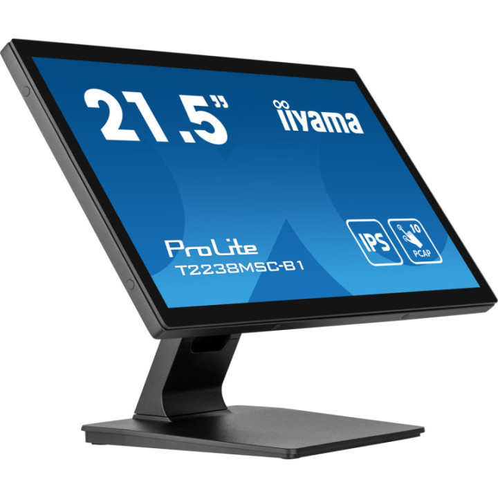 Iiyama 21,5" PCAP 10P Touch BLACK T2238MSC-B1
