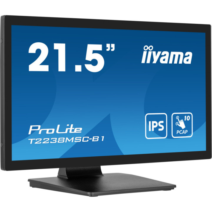 Iiyama 21,5" PCAP 10P Touch BLACK T2238MSC-B1