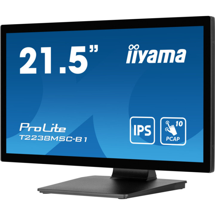 Iiyama 21,5" PCAP 10P Touch BLACK T2238MSC-B1