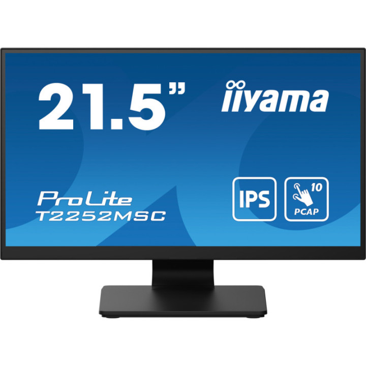 Iiyama 21,5" PCAP 10P Touch BLACK T2252MSC-B2