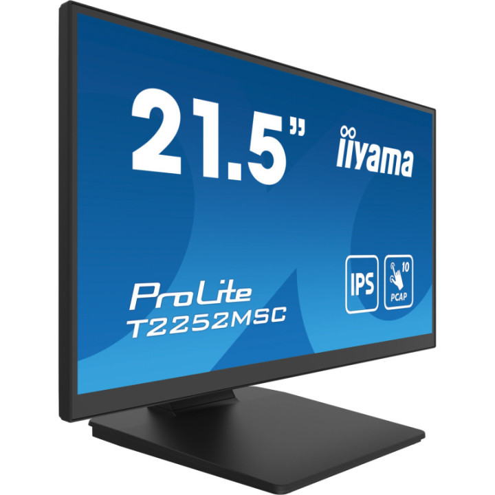 Iiyama 21,5" PCAP 10P Touch BLACK T2252MSC-B2