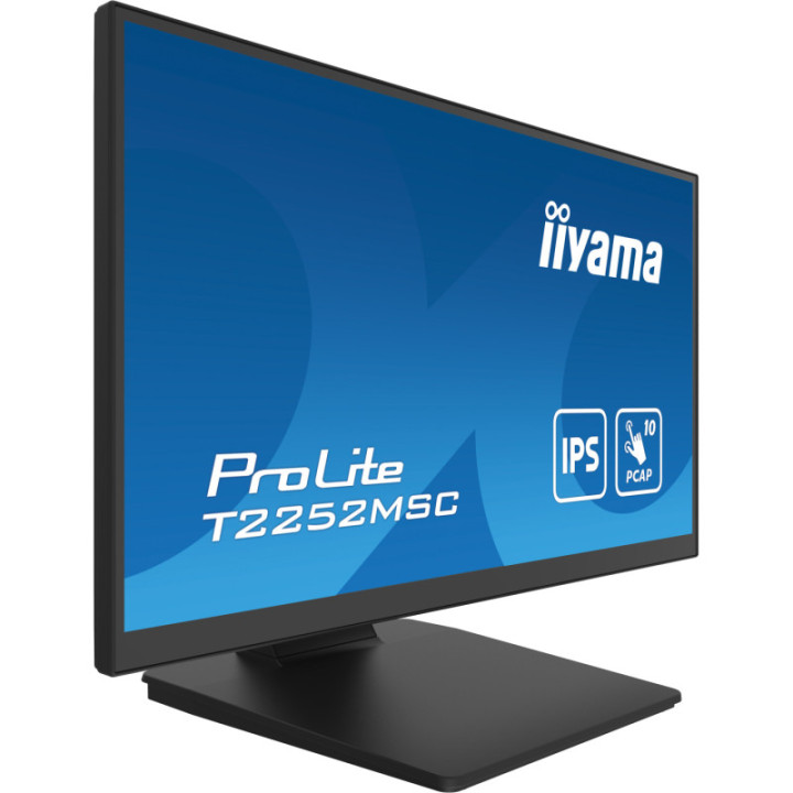 Iiyama 21,5" PCAP 10P Touch BLACK T2252MSC-B2
