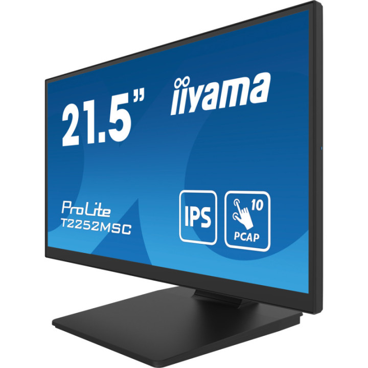 Iiyama 21,5" PCAP 10P Touch BLACK T2252MSC-B2