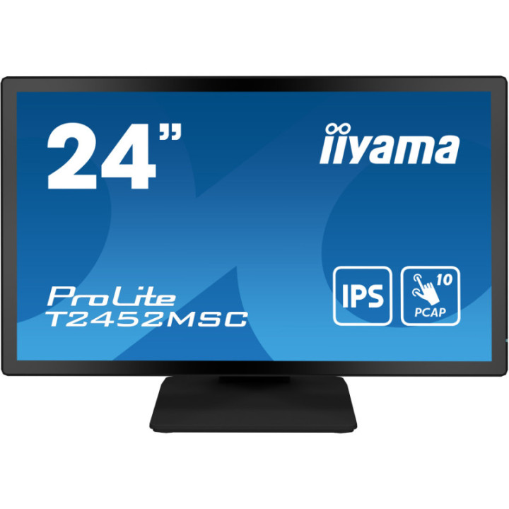 Iiyama 24" PCAP 10P Touch BLACK T2452MSC-B1