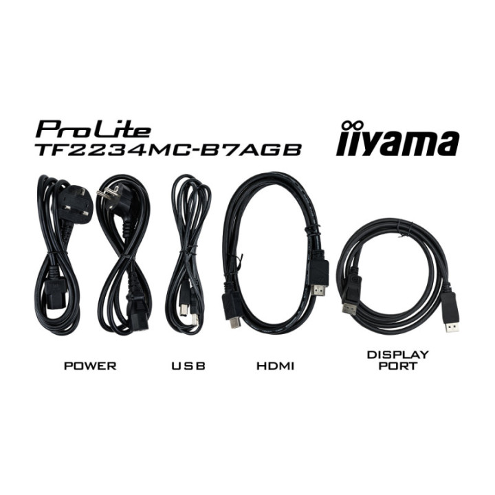 Iiyama 21,5" PCAP 10P Touch BLACK TF2234MC-B7AGB