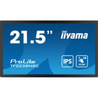 Iiyama 21,5" PCAP 10P Touch BLACK TF2238MSC-B1