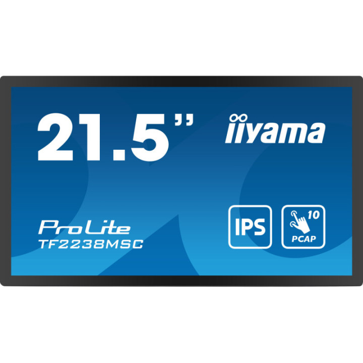 Iiyama 21,5" PCAP 10P Touch BLACK TF2238MSC-B1
