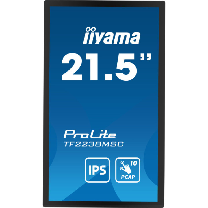 Iiyama 21,5" PCAP 10P Touch BLACK TF2238MSC-B1