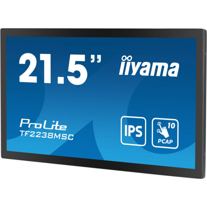 Iiyama 21,5" PCAP 10P Touch BLACK TF2238MSC-B1