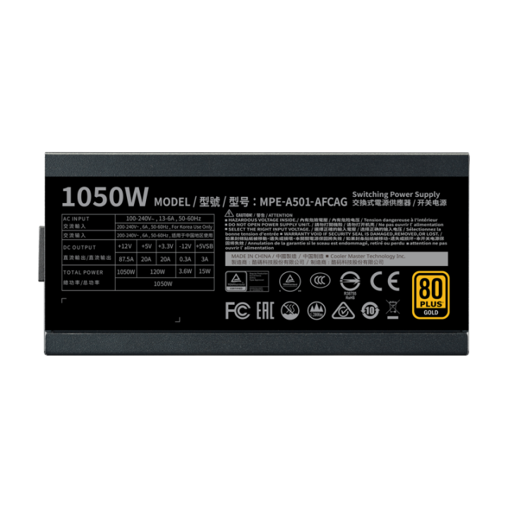 MWE Gold Fully modular 1050W A/EU Cable