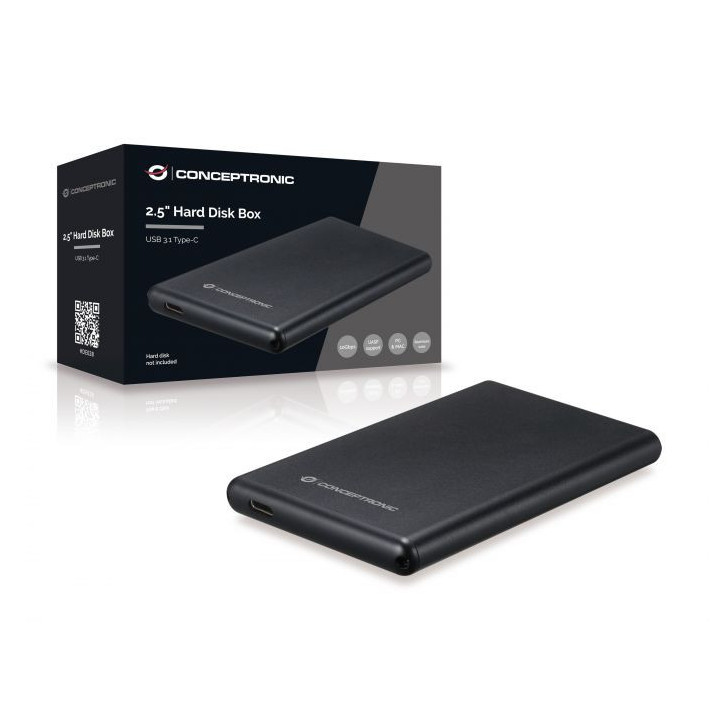 CAJA EXT. CONCEPTRONIC HD SATA 2.5" USB-C USB 3.1