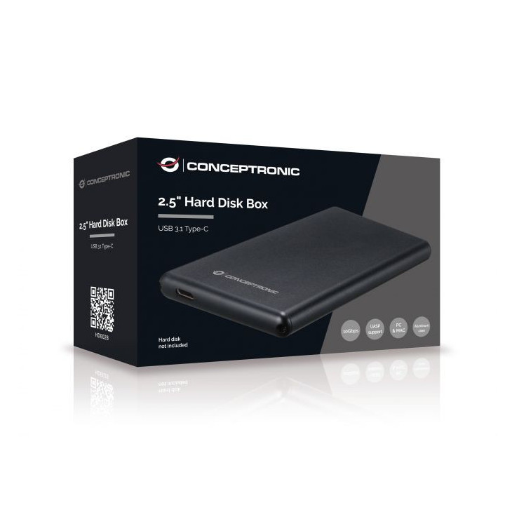 CAJA EXT. CONCEPTRONIC HD SATA 2.5" USB-C USB 3.1