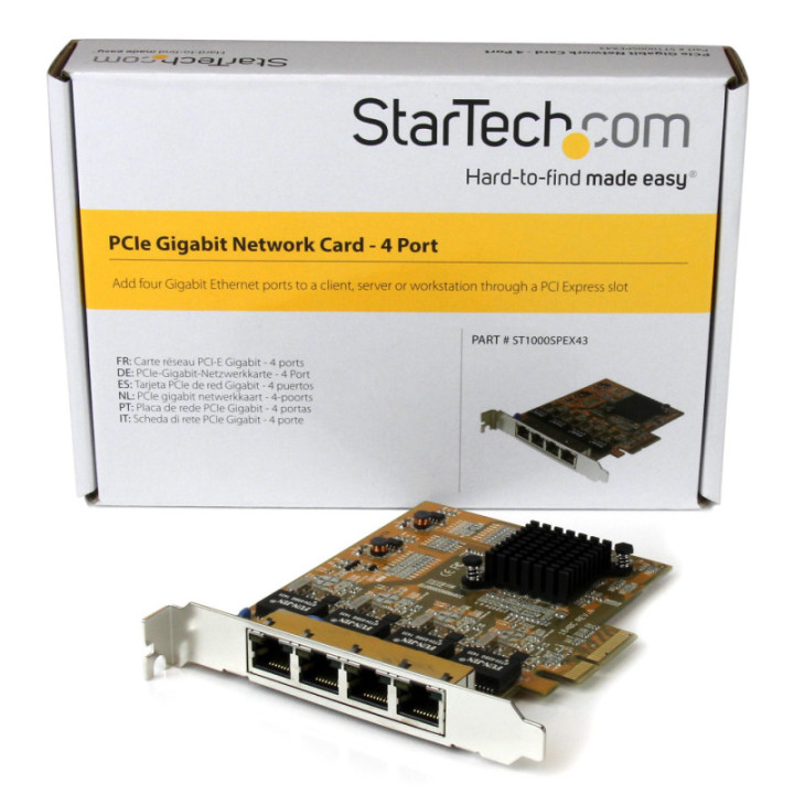 Tarjeta PCIe 4*RJ45  Startech ST1000SPEX43