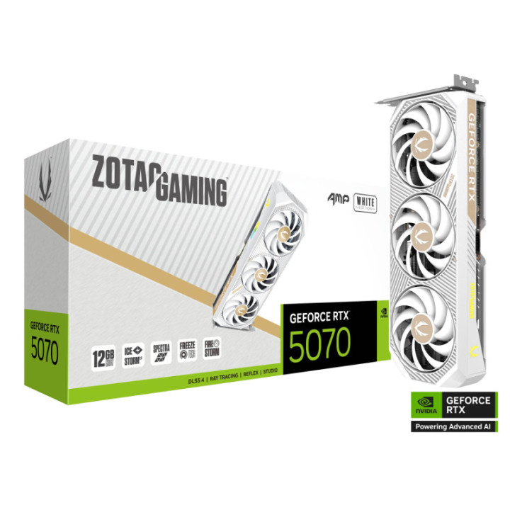 ZOTAC GAMING GeForce  RTX 5070 AMP WHITE ED 12GB G
