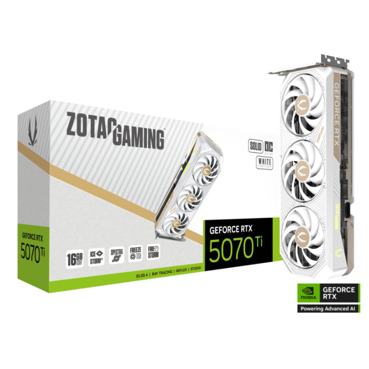 ZOTAC GAMING GeForce RTX 5070 Ti SOLID Core OC Whi