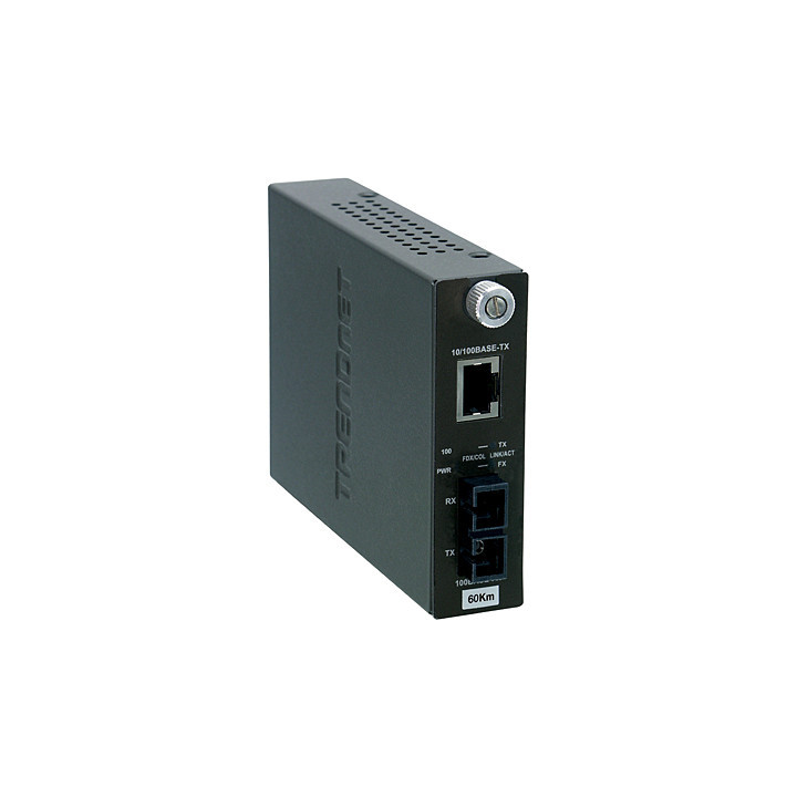 100Base-TX to 100Base-FX Single Mode SC Fiber Conv