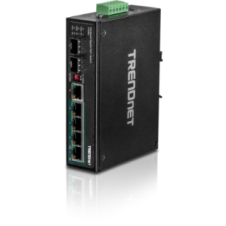 6-port hardened Industrial Gigabit PoE+ Switch (5