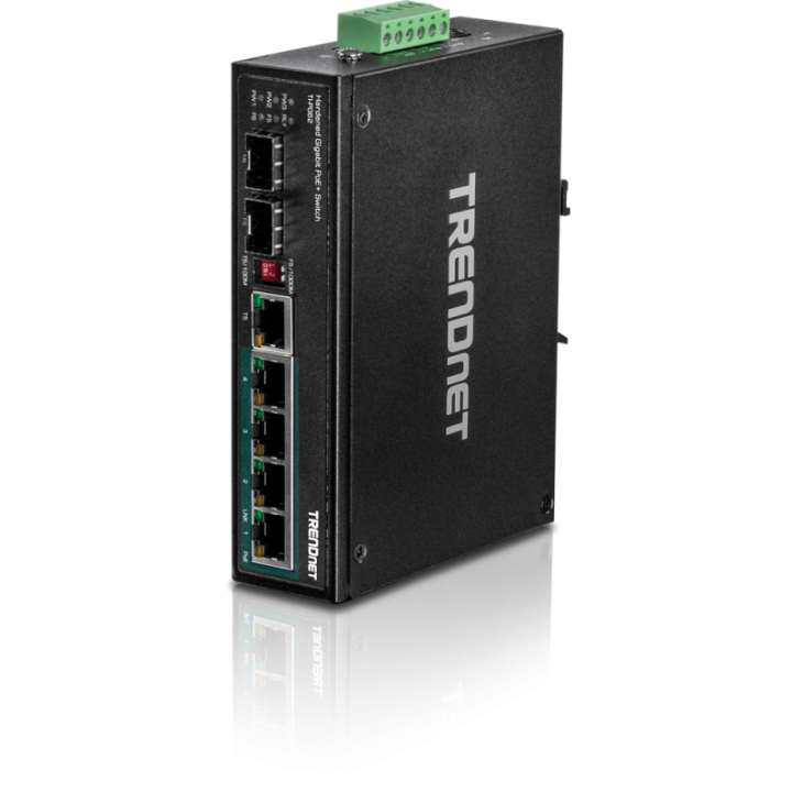 6-port hardened Industrial Gigabit PoE+ Switch (5