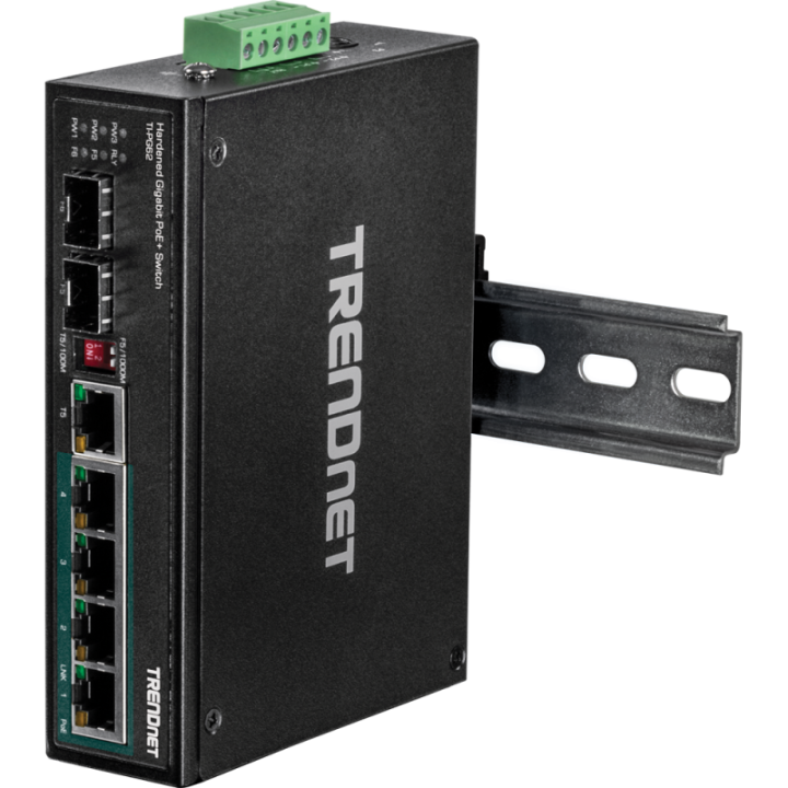 6-port hardened Industrial Gigabit PoE+ Switch (5