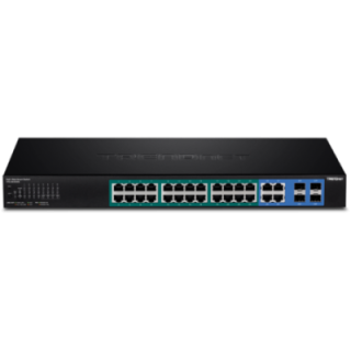 28-port Gigabit Web Smart POE+ Switch w/ 4 SFP slo