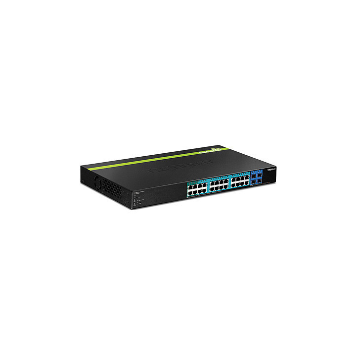 28-port Gigabit Web Smart POE+ Switch w/ 4 SFP slo