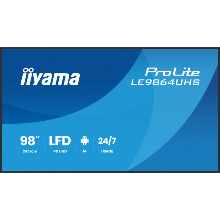 Iiyama 98" LCD UHD BLACK LE9864UHS-B1AG