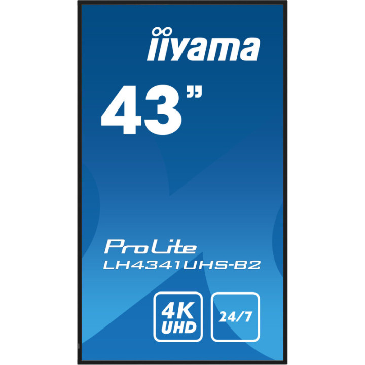 Iiyama 43" LCD 4K BLACK LH4341UHS-B2