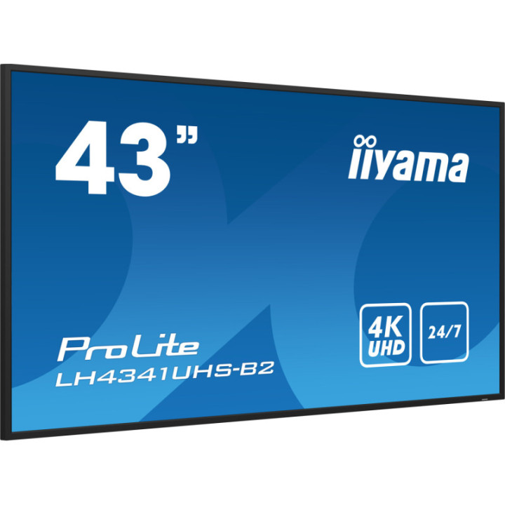 Iiyama 43" LCD 4K BLACK LH4341UHS-B2