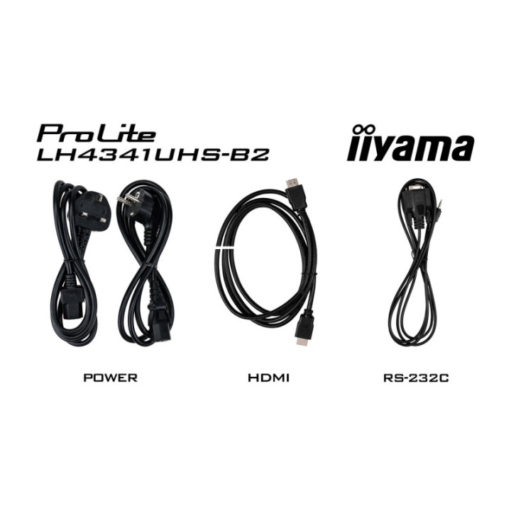 Iiyama 43" LCD 4K BLACK LH4341UHS-B2
