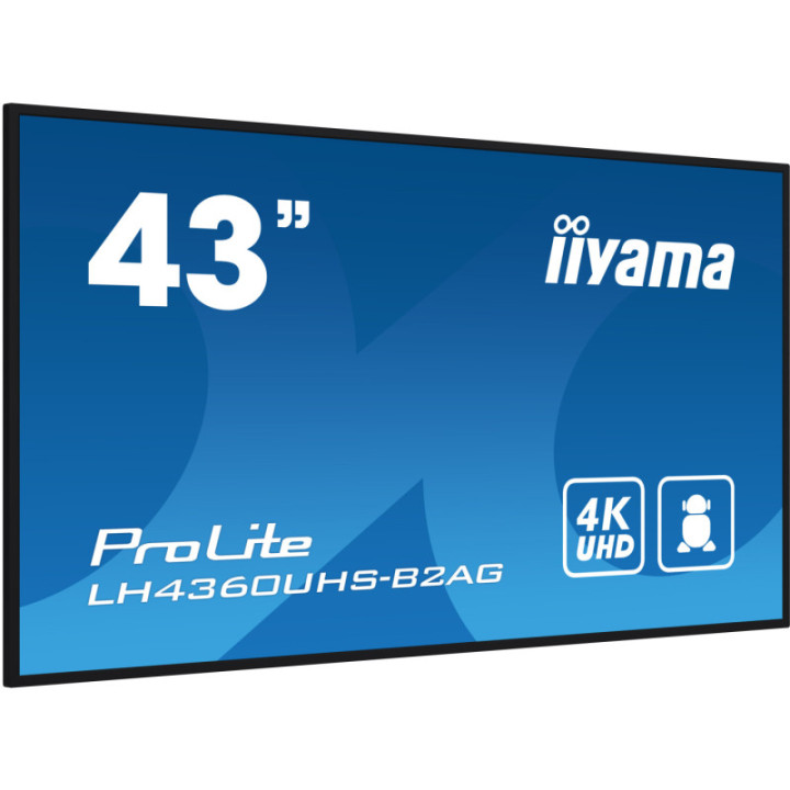 Iiyama 43" LCD UHD BLACK LH4360UHS-B2AG