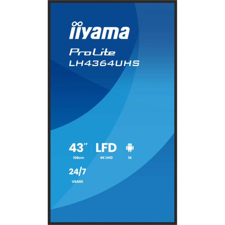 Iiyama 43" LCD UHD BLACK LH4364UHS-B1AG