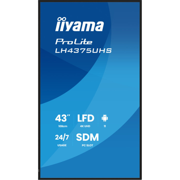 Iiyama 43" LCD 4K BLACK LH4375UHS-B2AG