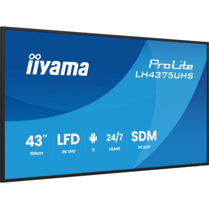 Iiyama 43" LCD 4K BLACK LH4375UHS-B2AG