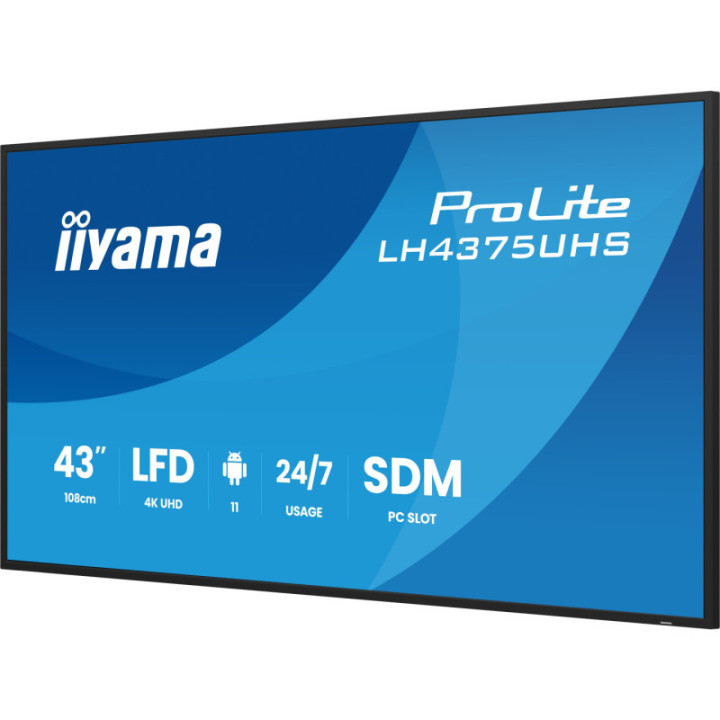 Iiyama 43" LCD 4K BLACK LH4375UHS-B2AG