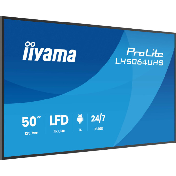 Iiyama 50" LCD UHD BLACK LH5064UHS-B1AG