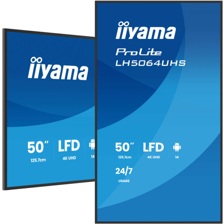 Iiyama 50" LCD UHD BLACK LH5064UHS-B1AG