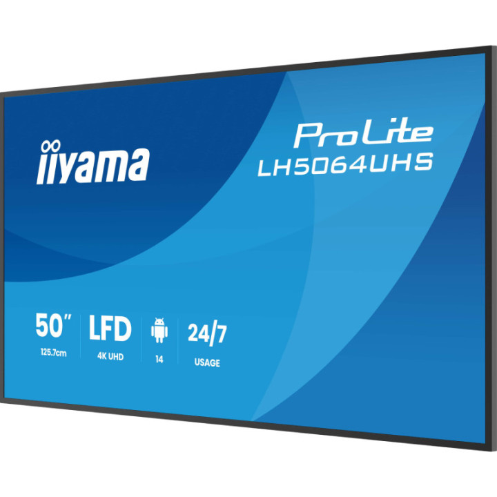 Iiyama 50" LCD UHD BLACK LH5064UHS-B1AG