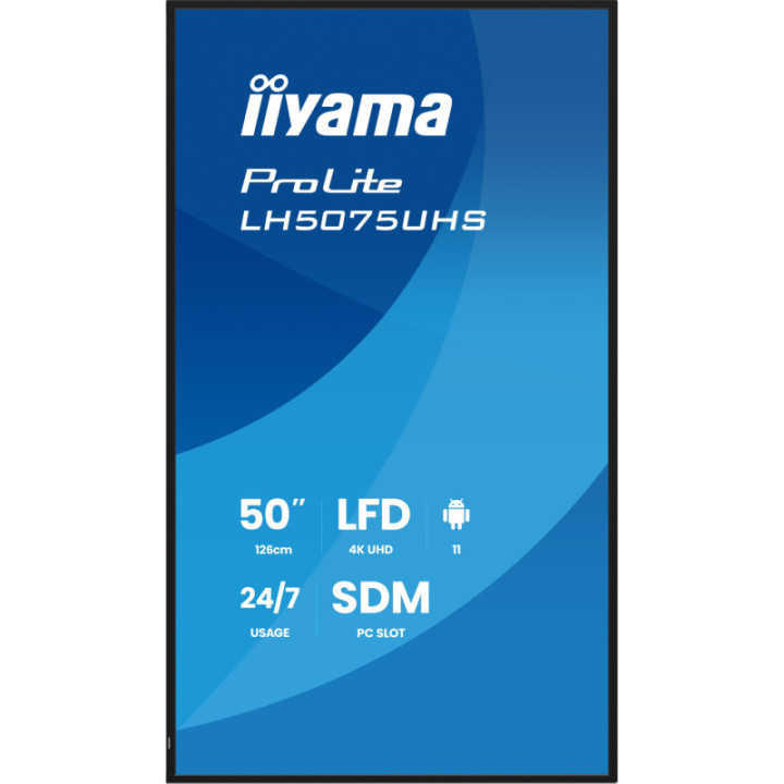 Iiyama 50" LCD 4K BLACK LH5075UHS-B2AG