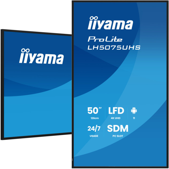 Iiyama 50" LCD 4K BLACK LH5075UHS-B2AG