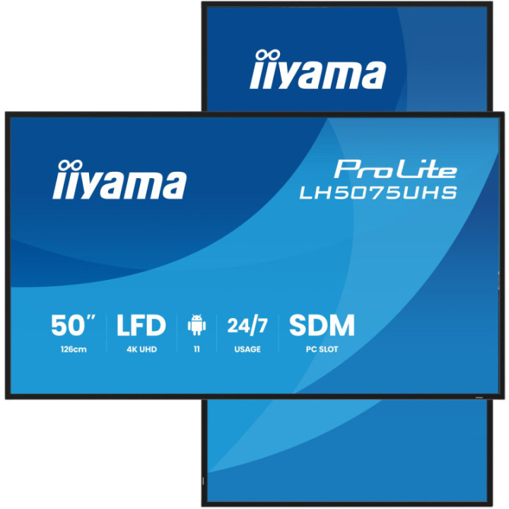 Iiyama 50" LCD 4K BLACK LH5075UHS-B2AG