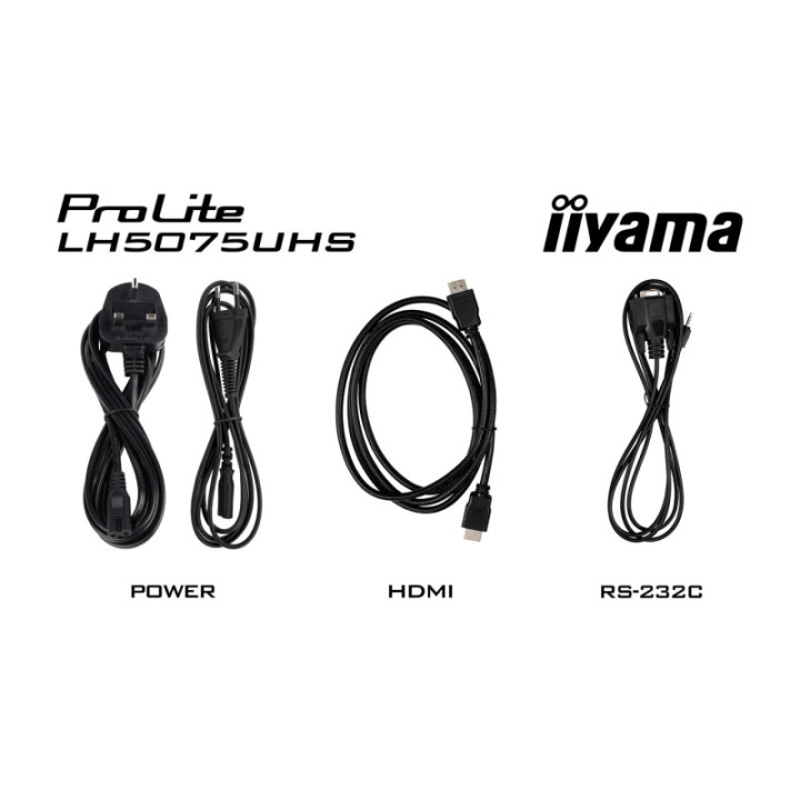 Iiyama 50" LCD 4K BLACK LH5075UHS-B2AG