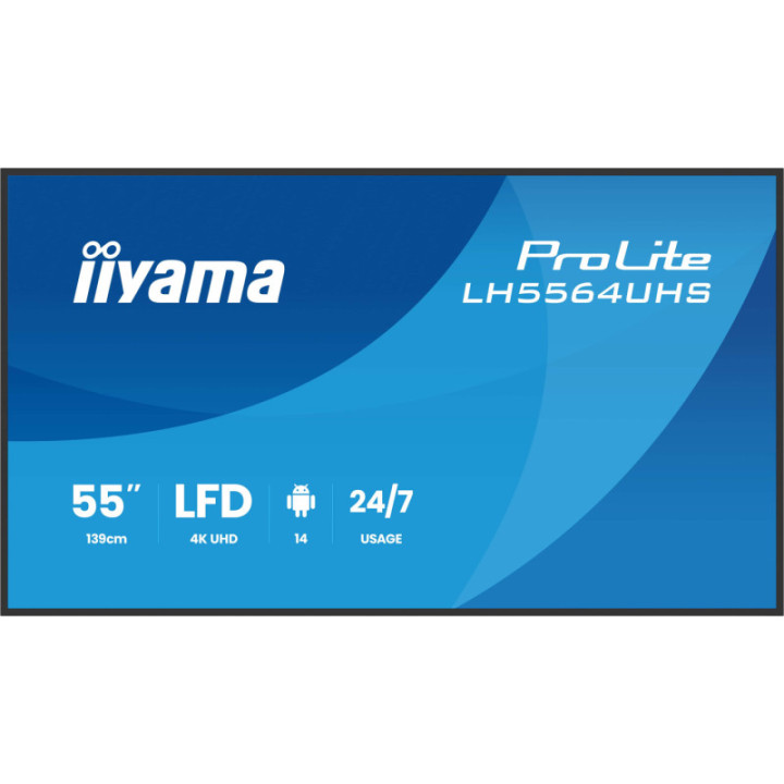 Iiyama 55" LCD UHD BLACK LH5564UHS-B1AG