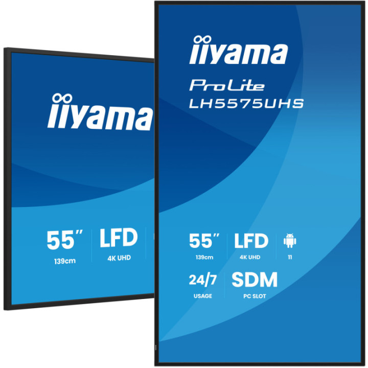 Iiyama 55" LCD 4K BLACK LH5575UHS-B2AG