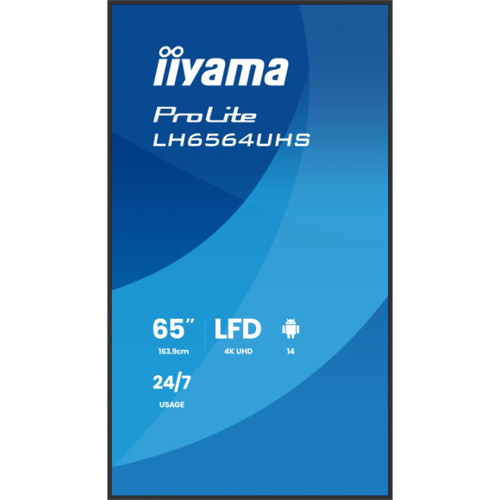 Iiyama 65" LCD UHD BLACK LH6564UHS-B1AG
