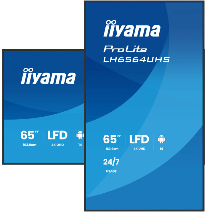 Iiyama 65" LCD UHD BLACK LH6564UHS-B1AG