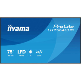 Iiyama 75" LCD UHD BLACK LH7564UHS-B1AG
