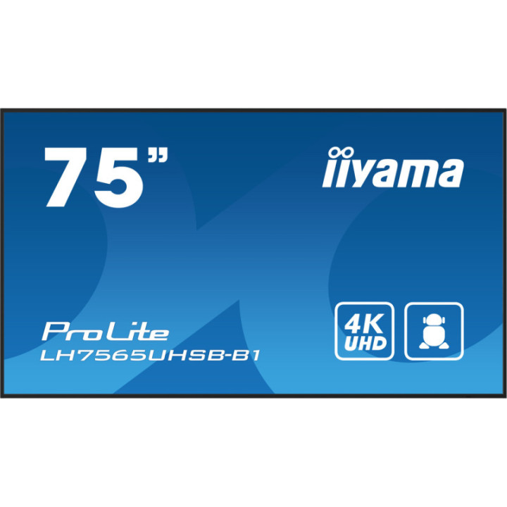Iiyama 75" LCD UHD BLACK LH7565UHSB-B1